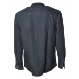 Dondup - Washed Denim Shirt with Buttons - Black - Shirt - Luxury Exclusive Collection
