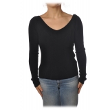 Dondup - Pullover with V-Neck - Black - Knitwear - Luxury Exclusive Collection