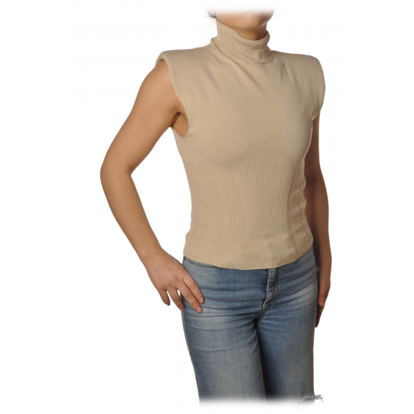 Dondup - Sleeveless Pullover  - Beige - Knitwear - Luxury Exclusive Collection
