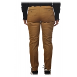 Dondup - Trousers Model Erin in Light Cotton - Brown - Trousers - Luxury Exclusive Collection