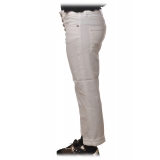Dondup - Pantalone Modello Koons a Vita Bassa - Bianco - Pantalone - Luxury Exclusive Collection