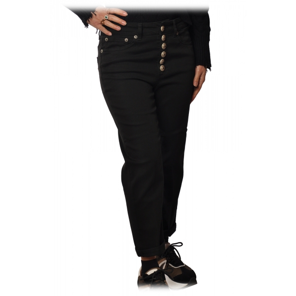 Dondup - Trousers Model Koons with Five Pockets -Black - Trousers - Luxury Exclusive Collection