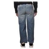 Dondup - Jeans Modello Avenue a Vita Alta - Blue Jeans - Pantalone - Luxury Exclusive Collection