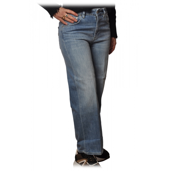 Dondup - High-Waisted Jeans Model Avenue - Blue Denim - Trousers - Luxury Exclusive Collection