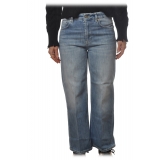 Dondup - High-Waisted Jeans Model Avenue - Blue Denim - Trousers - Luxury Exclusive Collection