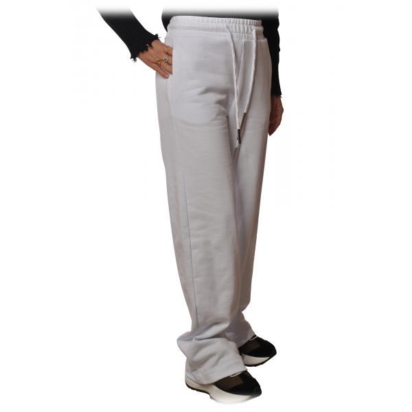Dondup - Pantalone Felpato con Elastico - Bianco - Pantalone - Luxury Exclusive Collection