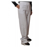 Dondup - Trousers with Elastic Waistband - White - Trousers - Luxury Exclusive Collection