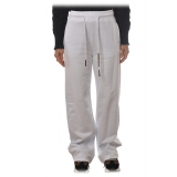 Dondup - Pantalone Felpato con Elastico - Bianco - Pantalone - Luxury Exclusive Collection