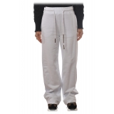 Dondup - Trousers with Elastic Waistband - White - Trousers - Luxury Exclusive Collection