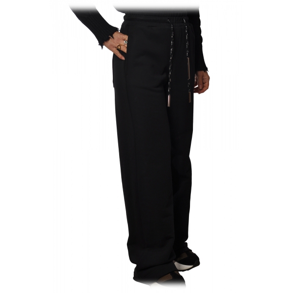 Dondup - Pantalone Felpato con Elastico - Nero - Pantalone - Luxury Exclusive Collection
