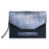 Ammoment - Python in Calcite Grey - Leather Pete Clutch Bag