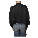 Dondup - Long-Sleeved Crewneck with Insert - Black - Sweatshirt - Luxury Exclusive Collection