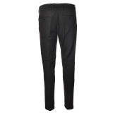 Dondup - Trousers with Tapered Leg and Welt Pockets - Black - Trousers - Luxury Exclusive Collection