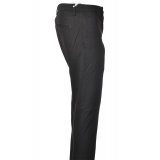 Dondup - Pantalone con Gamba Affusolata e Tasche a Filo - Nero - Pantalone - Luxury Exclusive Collection