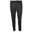 Dondup - Trousers with Tapered Leg and Welt Pockets - Black - Trousers - Luxury Exclusive Collection