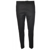 Dondup - Trousers with Tapered Leg and Welt Pockets - Black - Trousers - Luxury Exclusive Collection