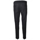 Dondup - Trousers with Tapered Leg and Welt Pockets - Blue - Trousers - Luxury Exclusive Collection