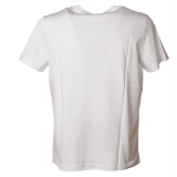 Dondup - Short-Sleeved T-shirt with Contrasting Logo - White - T-shirt - Luxury Exclusive Collection