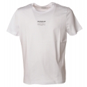 Dondup - T-shirt a Manica Corta con Scritta in Contrasto -Bianco - T-shirt - Luxury Exclusive Collection
