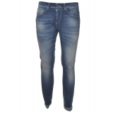 Dondup - Regular-Waisted Jeans Model George - Blue Denim - Trousers - Luxury Exclusive Collection