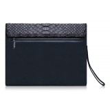 Ammoment - Python in Black - Leather Pete Clutch Bag