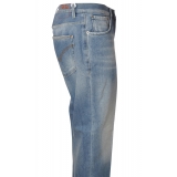 Dondup - Jeans Modello Brighton a Vita Morbida - Light Blue - Pantalone - Luxury Exclusive Collection