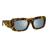 The Attico - The Attico Marfa Rectangular Sunglasses in Tortoiseshell and Green - Sunglasses - Official