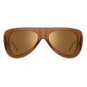 The Attico - The Attico Edie Aviator Sunglasses in Brown - Sunglasses - Official