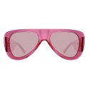The Attico - The Attico Edie Aviator Sunglasses in Strawberry - Sunglasses - Official - The Attico Eyewear by Linda Farrow