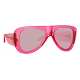The Attico - The Attico Edie Aviator Sunglasses in Strawberry - Sunglasses - Official - The Attico Eyewear by Linda Farrow