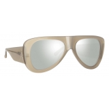 The Attico - The Attico Edie Aviator Sunglasses in Silver - Sunglasses - Official