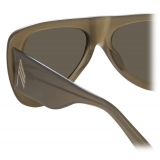 The Attico - The Attico Edie Aviator Sunglasses in Silver - Sunglasses - Official