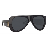 The Attico - The Attico Edie Aviator Sunglasses in Black - Sunglasses - Official