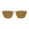 The Attico - The Attico Erin Occhiali da Sole Flat Top in Bianco - Occhiali da Sole - Official