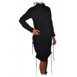 Dondup - Long-Sleeves Sheat Model Made of Mesh - Black - Dresses - Luxury Exclusive Collection