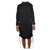 Dondup - Long-Sleeves Sheat Model Made of Mesh - Black - Dresses - Luxury Exclusive Collection