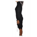 Dondup - Long-Sleeves Sheat Model Made of Mesh - Black - Dresses - Luxury Exclusive Collection