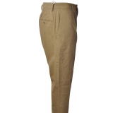 Dondup - Tyler Trousers with Welt Pockets on The Back - Sand - Trousers - Luxury Exclusive Collection