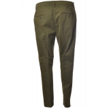 Dondup - Tyler Trousers with Welt Pockets on The Back - Khaki - Trousers - Luxury Exclusive Collection