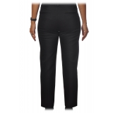 Dondup - Regular-Waist Trousers with Straight Leg - Black - Trousers - Luxury Exclusive Collection