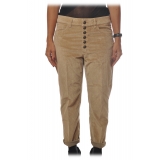 Dondup - Tyler Trousers with Welt Pockets on The Back - Sand - Trousers - Luxury Exclusive Collection