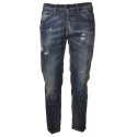 Dondup - Jeans a Cavallo Basso Modello Brighton - Blu Denim - Pantalone - Luxury Exclusive Collection