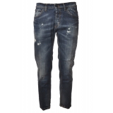 Dondup - Low Crotch Jeans Model Brighton - Denim Blue - Trousers - Luxury Exclusive Collection