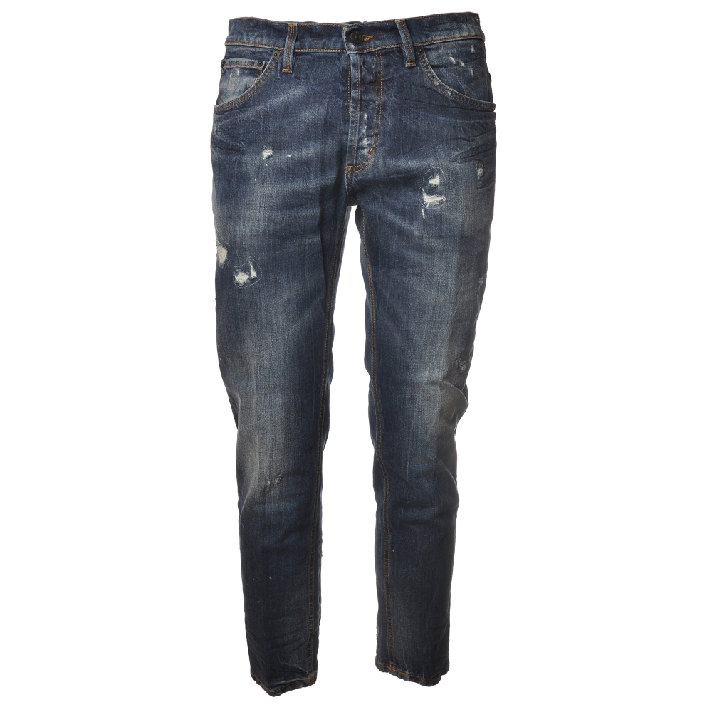 Dondup - Low Crotch Jeans Model Brighton - Denim Blue - Trousers ...