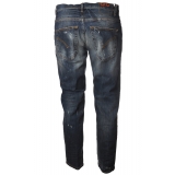 Dondup - Jeans a Cavallo Basso Modello Brighton - Blu Denim - Pantalone - Luxury Exclusive Collection