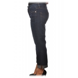 Dondup - Pantalone Modello Zoe a Vita Regolare - Blu Scuro - Pantalone - Luxury Exclusive Collection