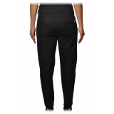 Dondup - Nima Trousers with Metal Closure Buttons - Black - Trousers - Luxury Exclusive Collection