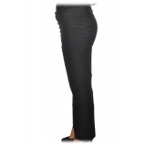 Dondup - Nima Trousers with Metal Closure Buttons - Black - Trousers - Luxury Exclusive Collection