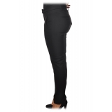 Dondup - Pantalone Modello Perfect in Tessuto Elasticizzato - Nero - Pantalone - Luxury Exclusive Collection