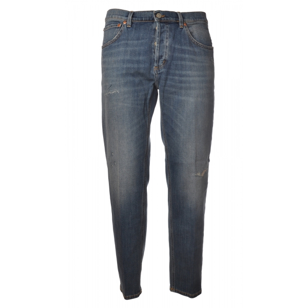 Dondup - Jeans a Cavallo Basso Modello Brighton in Denim - Blu Denim - Pantalone - Luxury Exclusive Collection